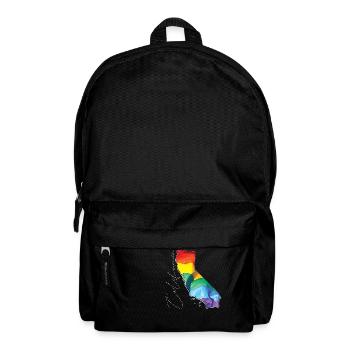 Californie (États-Unis) | Drapeau réel | Texte LGBTQIA+ - Sac à dos - noir - Devant