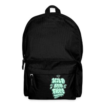 Wild and Free – Graffiti Bubble Style - Backpack - black - Front
