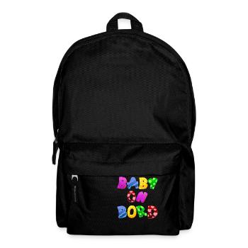 Bébé à bord Parent, Enfant, Cadeau - Sac à dos - noir - Devant