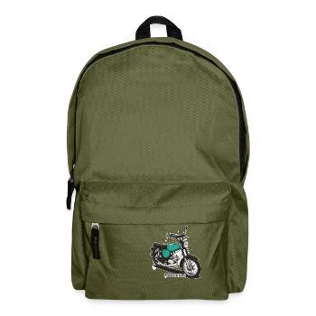 S51 (türkis) // Illustration - Rucksack - Olivgrün - Vorne