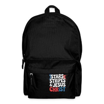 Amerikanischer Gläubiger Christ July 4th Jesus - Rucksack - Schwarz - Vorne