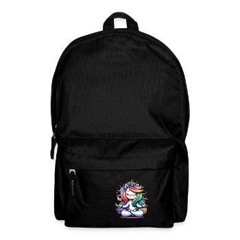 Licorne Yoga Méditation - Cadeau Femme Cool - Sac à dos - noir - Devant