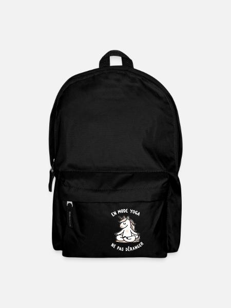 Licorne Yogi Cool - Cadeau En Mode Yoga Méditation - Sac à dos - noir