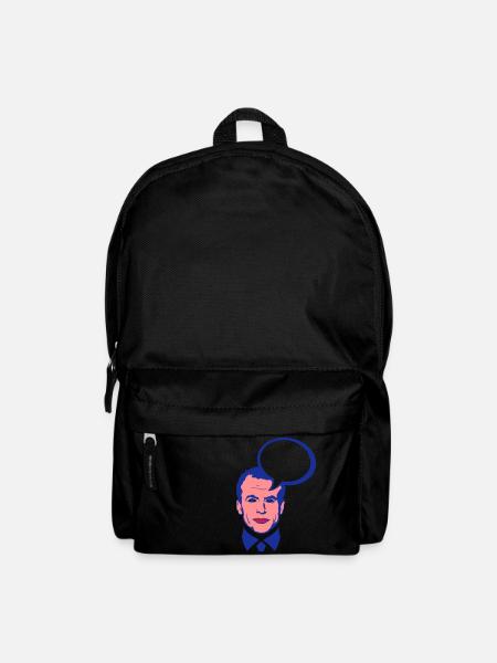 emmanuel macron president france bulle - Sac à dos - noir