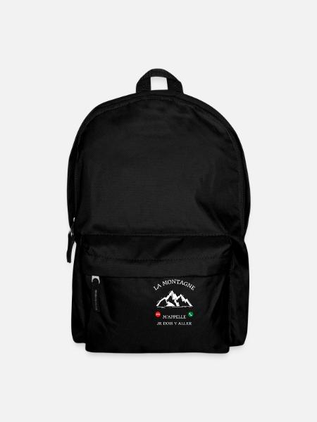 t shirt la montagne m'appelle humour randonneur - Sac à dos - noir