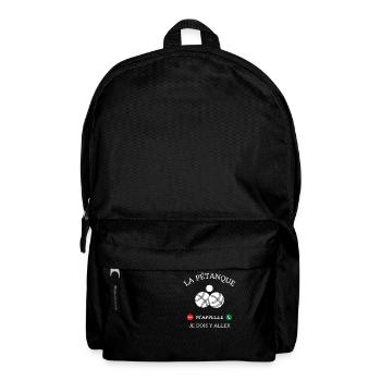 t shirt la petanque m'appelle humour bouliste - Sac à dos - noir - Devant