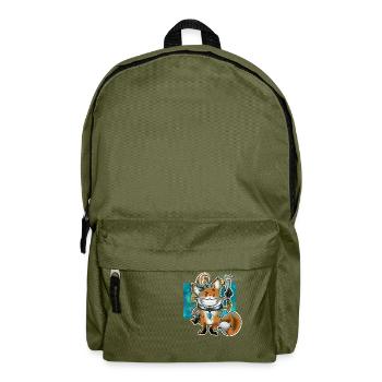 Prost Mahlzeit mit Fuchs - Rucksack - Olivgrün - Vorne