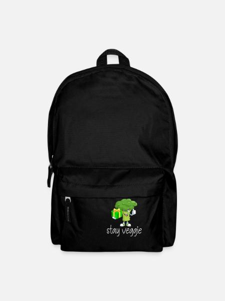 Brokkoli Vegetarisch Geschenk - Rucksack - Schwarz