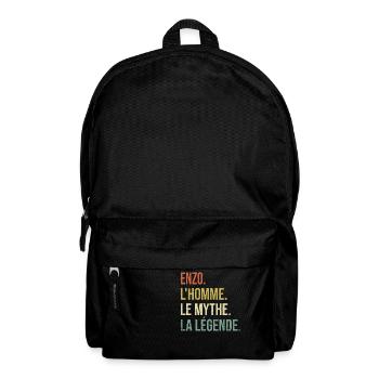 Enzo L'homme Le Mythe La Légende Cadeau Humour - Sac à dos - noir - Devant
