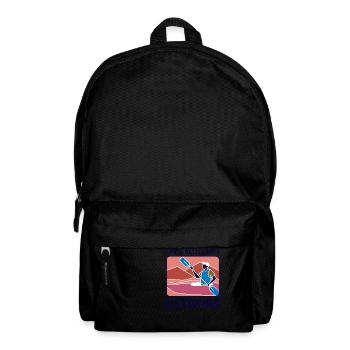 Life With Kayaking Wildlife Paddling Water Sports - Backpack - black - Front