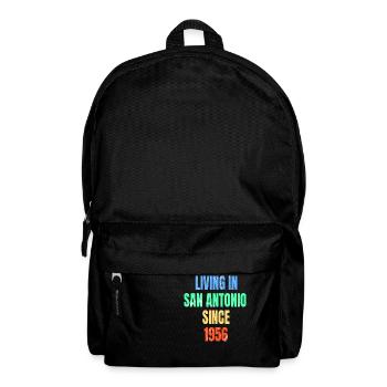 Retro Vintage Living In San Antonio Since 1956 - Rucksack - Schwarz - Vorne