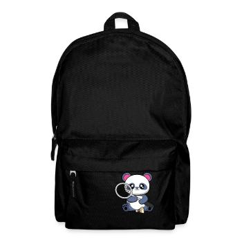 Ours panda jouant au badminton, Hobby Sports - Sac à dos - noir - Devant