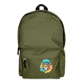 Izi le lion cool - Sac à dos - vert olive - Devant