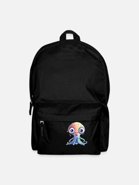 Oktopus Illustration Kinder - Rucksack - Schwarz