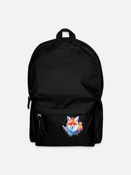 Aquarell Fuchs, Fuchs - Rucksack - Schwarz