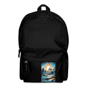 Abstrakte Landschaft - Abstract Landscape - Backpack - black - Front