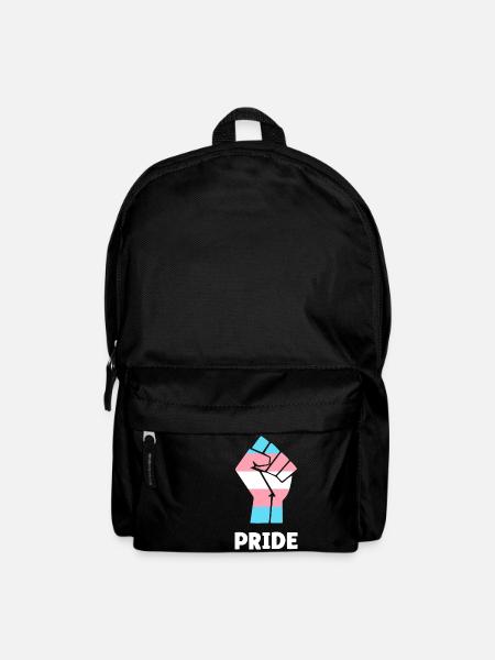 Pride Trans Pride Fist Design for Equality - Backpack - black