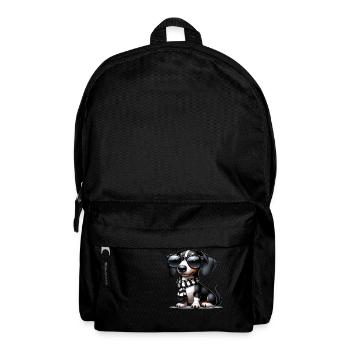 Cute dog with sunglasses - Backpack - black - Front