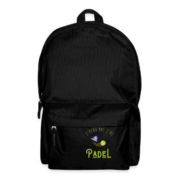I can't I have padel - padel gift idea - Backpack - black - Front