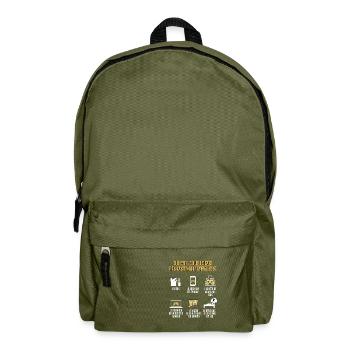 Mon temps libre de gamer - Sac à dos - vert olive - Devant