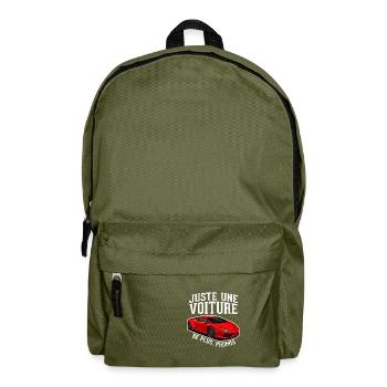 Juste une voiture de plus - humour cadeau - Sac à dos - vert olive - Devant