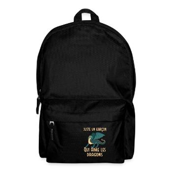 Un Garçon Qui Aime Les Dragons - Sac à dos - noir - Devant