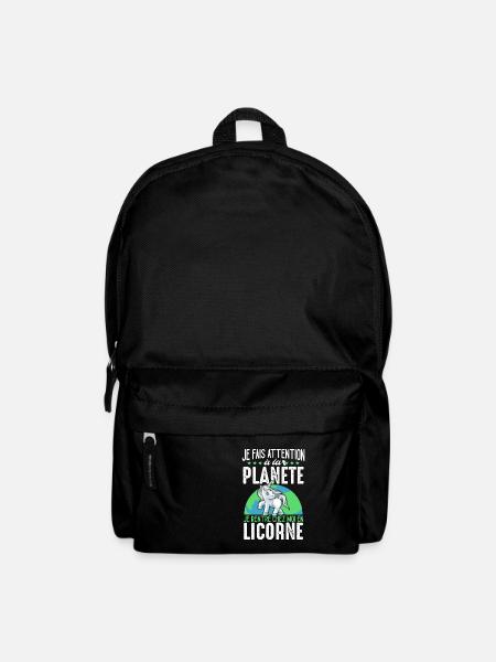 Je Rentre En Licorne Humour Environnement Écologie - Sac à dos - noir