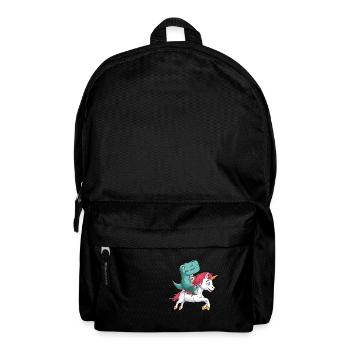 Bébé T Rex Licorne Dinosaure Mignon Garçon Cadeau - Sac à dos - noir - Devant