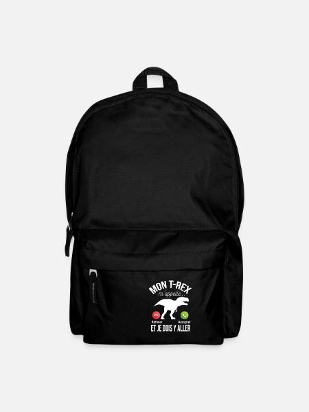 Mon T Rex M'appelle Cadeau Dinosaure Humour - Sac à dos - noir