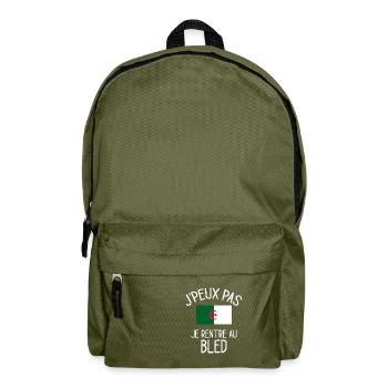 J'Peux Pas Algérie Humour Idée Cadeau Algérien - Sac à dos - vert olive - Devant