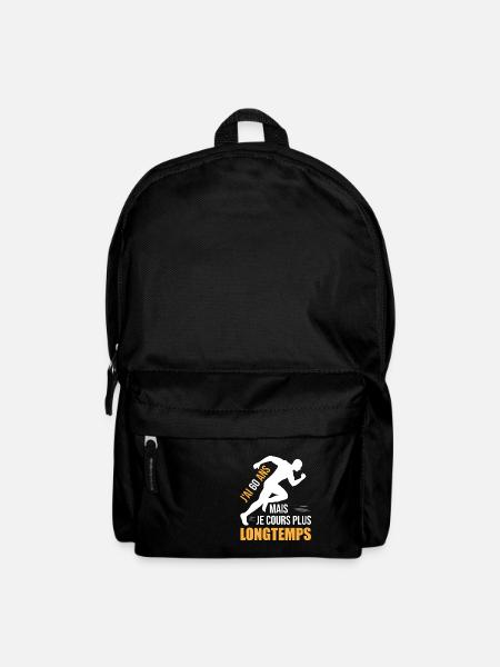 Running Cadeau Anniversaire 60 Ans Humour Coureur - Sac à dos - noir