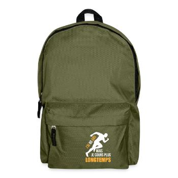 Running Cadeau Anniversaire 60 Ans Humour Coureur - Sac à dos - vert olive - Devant