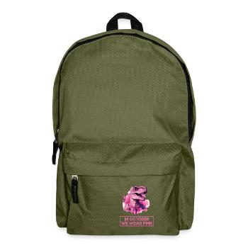 Cancer Du Sein Octobre Rose Dinosaure - Sac à dos - vert olive - Devant