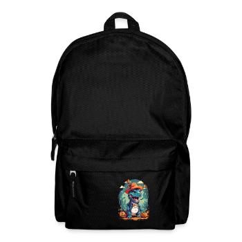 Dinosaure Halloween Citrouille Cadeau Kawaii - Sac à dos - noir - Devant