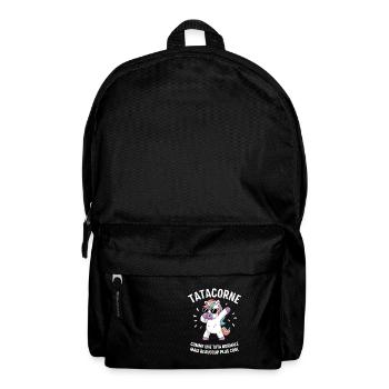 Tatacorn Auntie Unicorn Humor Aunt Family Gift - Backpack - black - Front