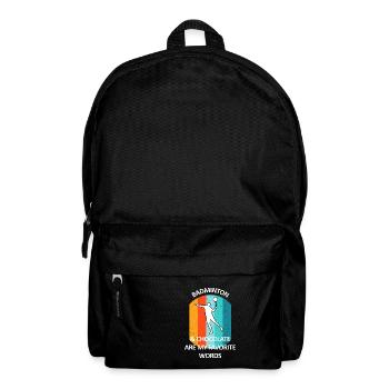 Badminton Federball Badmintonspieler Schokolade - Rucksack - Schwarz - Vorne
