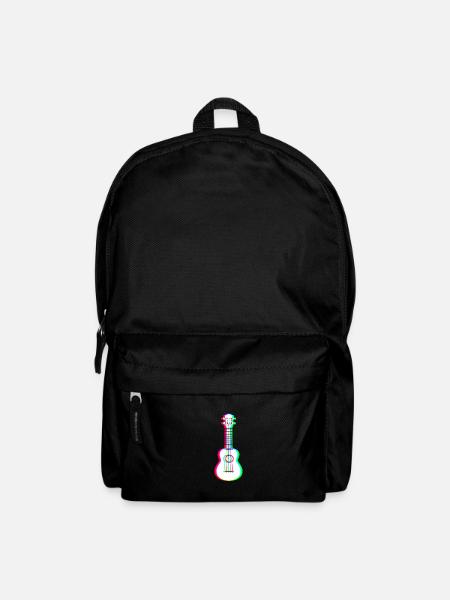 EDM - Akustische Gitarre - Glitch Rave Style - Rucksack - Schwarz