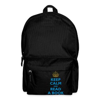 Keep calm and read a book - Rucksack - Schwarz - Vorne