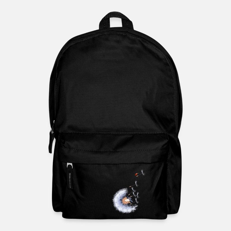 Marienkäfer auf Löwenzahnsamen - Rucksack - Schwarz