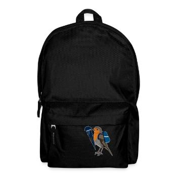 Rotkehlchen Einschulung Schulanfang Schultüte Blau - Rucksack - Schwarz - Vorne