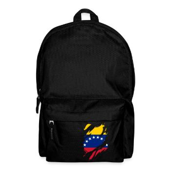 Venezuela flag torn motif - Backpack - black - Front