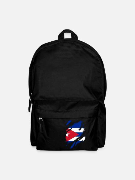 Kuba Flagge zerrissenes Motiv - Rucksack - Schwarz