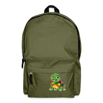 arc-en-ciel tortue lgbt tortue aquatique animal - Sac à dos - vert olive - Devant