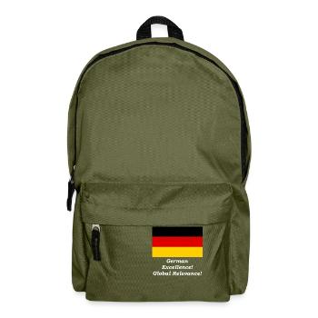 German Excellence! - Global Relevance! - Backpack - olive green - Front