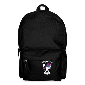Hund Mops Verwöhnt Deluxe - Rucksack - Schwarz - Vorne