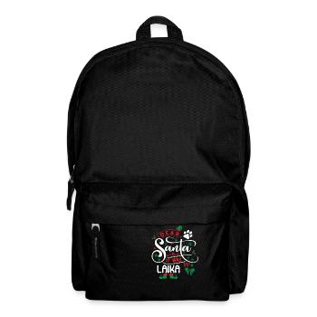 Weihnachten Santa Clause Hund Laika - Rucksack - Schwarz - Vorne