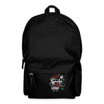 Weihnachten Hund Hunderasse Morkie - Rucksack - Schwarz - Vorne