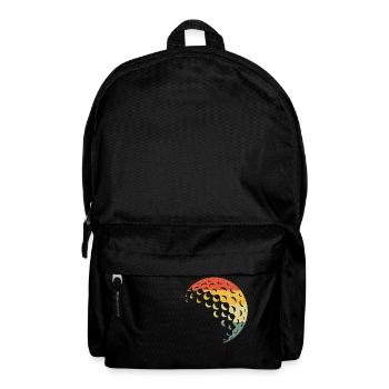 Balle de golf vintage rétro - Sac à dos - noir - Devant