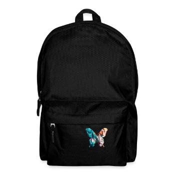 Beauty Origami Shape Butterfly on T-Shirt - Backpack - black - Front
