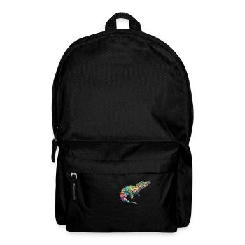 Origami Krokodil - Rucksack - Schwarz - Vorne